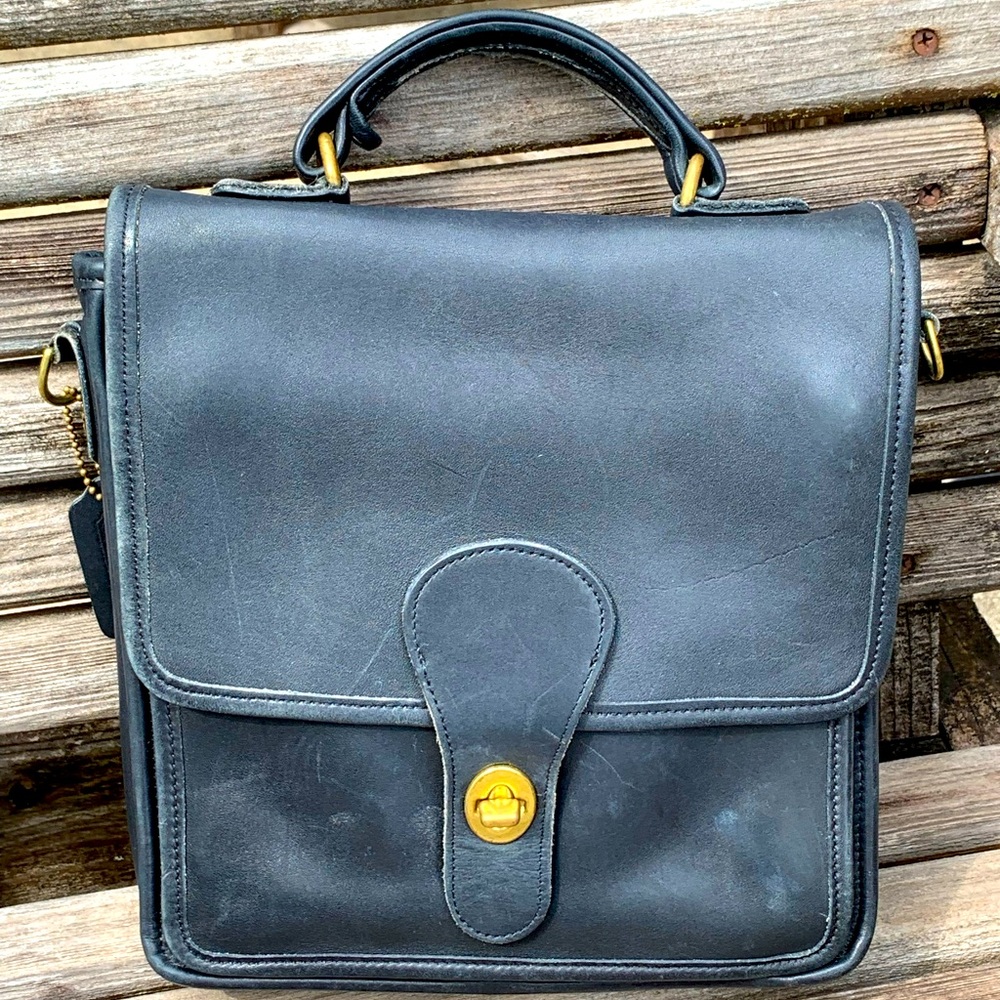 Vintage Coach Top Handle/Cross Body Bag - Black